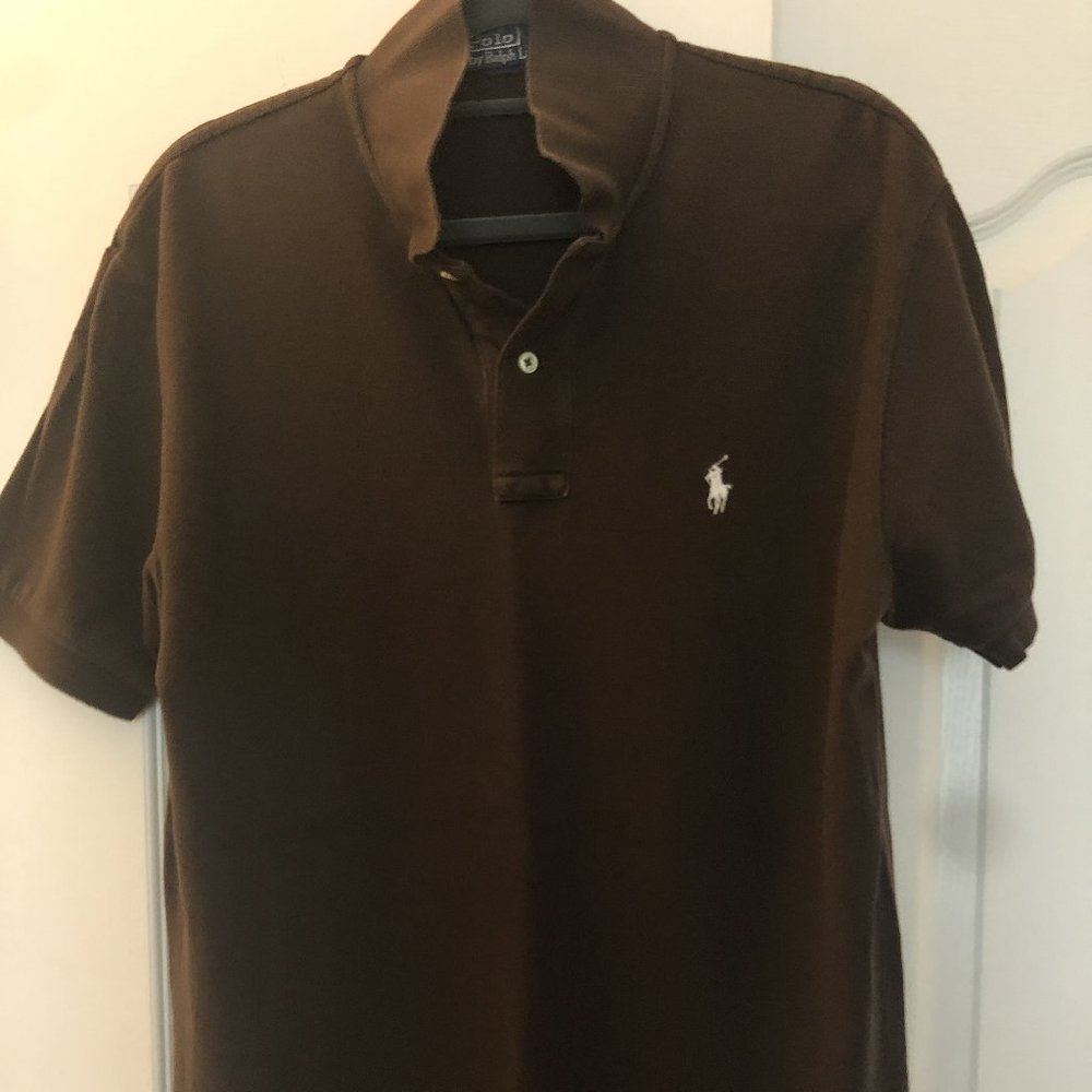 Ralph Lauren Classic Fit Mesh Polo (Brown) (M)